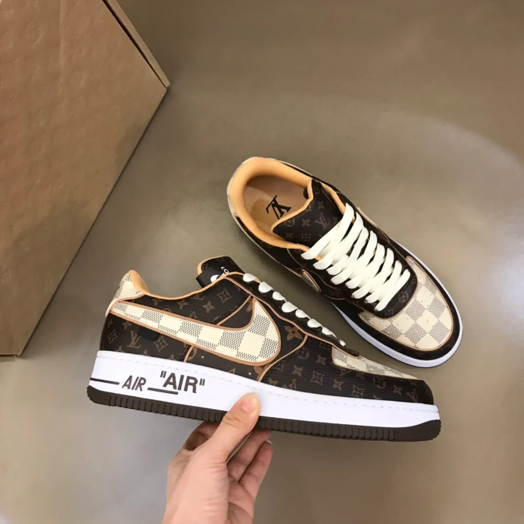 Men's shoes 💰p420 "*OUIS *UITTO*" x OFF-WHITE x Nike tripartite collaboration! Trendy and cool men's casual sports shoes with unrivaled color matching. The design idea basically continues the style of THE TEN. The Swoosh line and tongue label have a very familiar visual effect and are both fashionable and trendy! A must-have for fashionistas! The effect on your feet is absolutely stunning! Size: 38-45